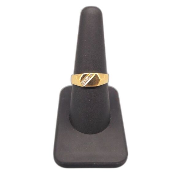 Barton Perreira Hakan Black Pewter Eyeglasses Sunglasses  14KT YELLOW GOLD 2.90G DIAMOND .04CTW RING SIZE 8.5 (151356-14)